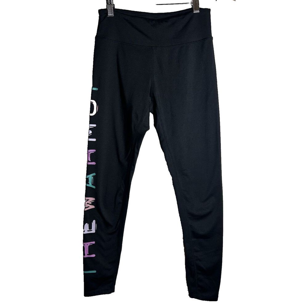 Jessica Simpson The Warm up‎ Black Graphic Leggings, Size Small-